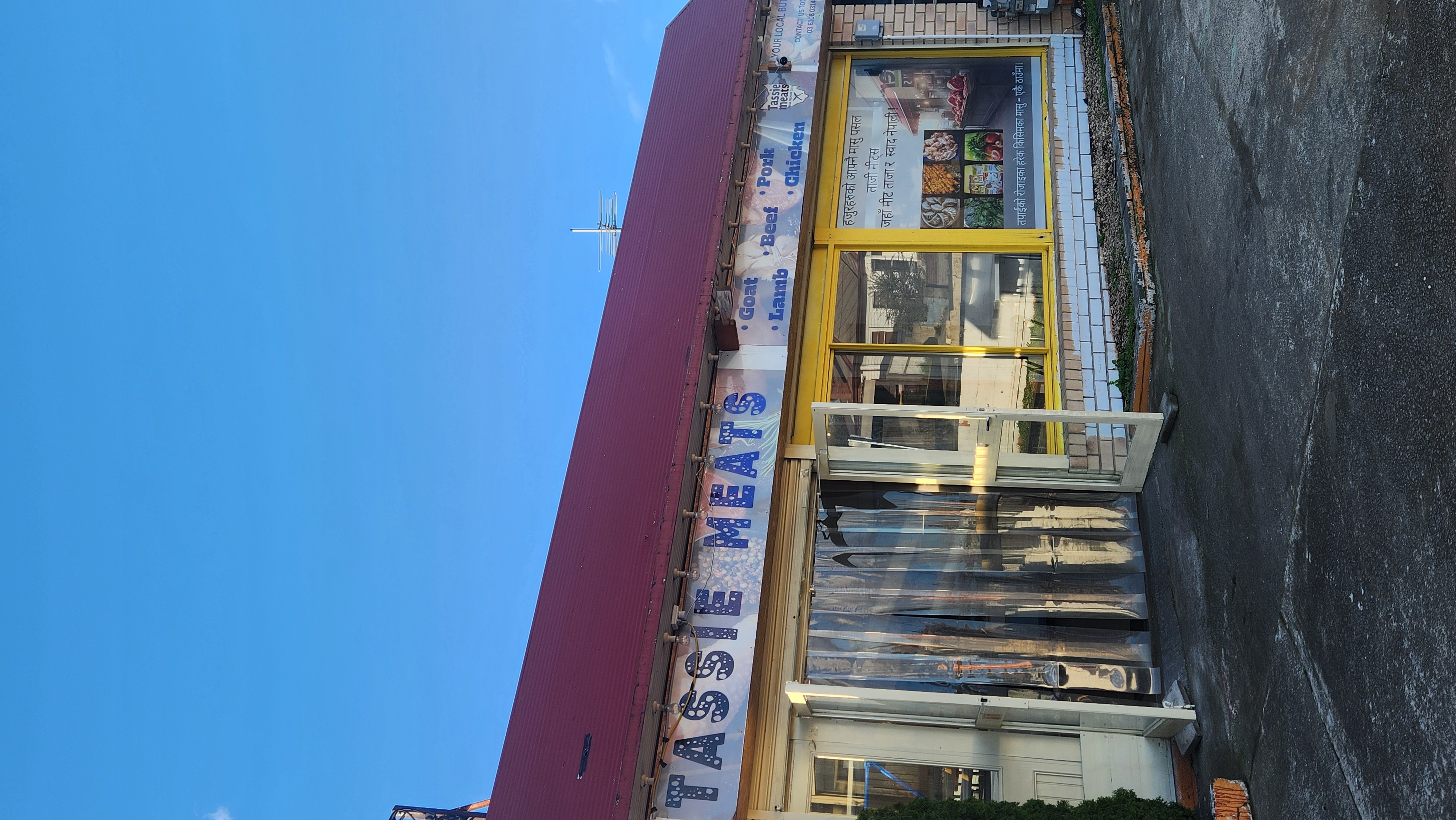 Tassie Meats butcher shop front at 42 Derwent Park Road